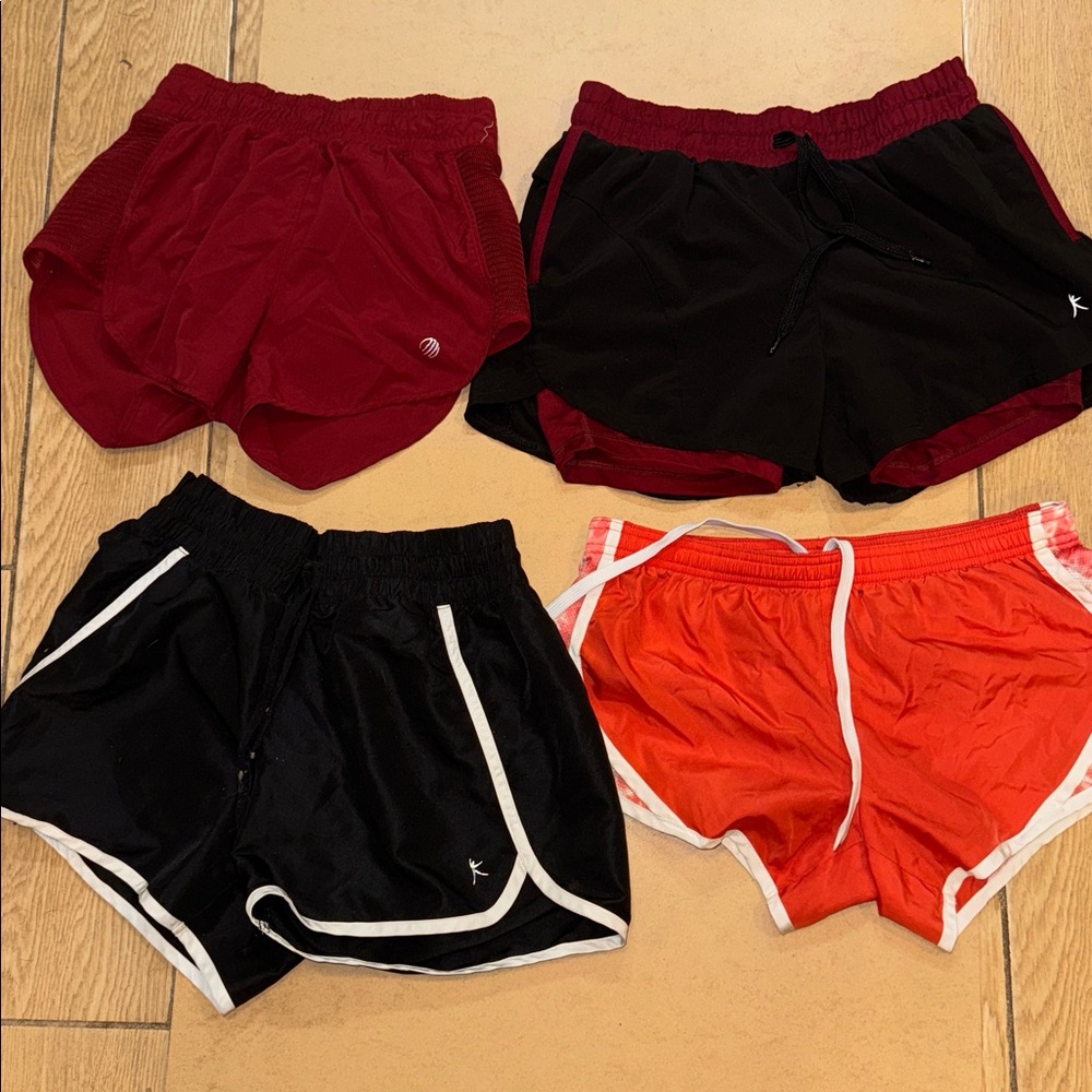 FOUR Pairs Athletic Work Out Running Shorts Women’s XS/S for Exercising - Picture 1 of 10